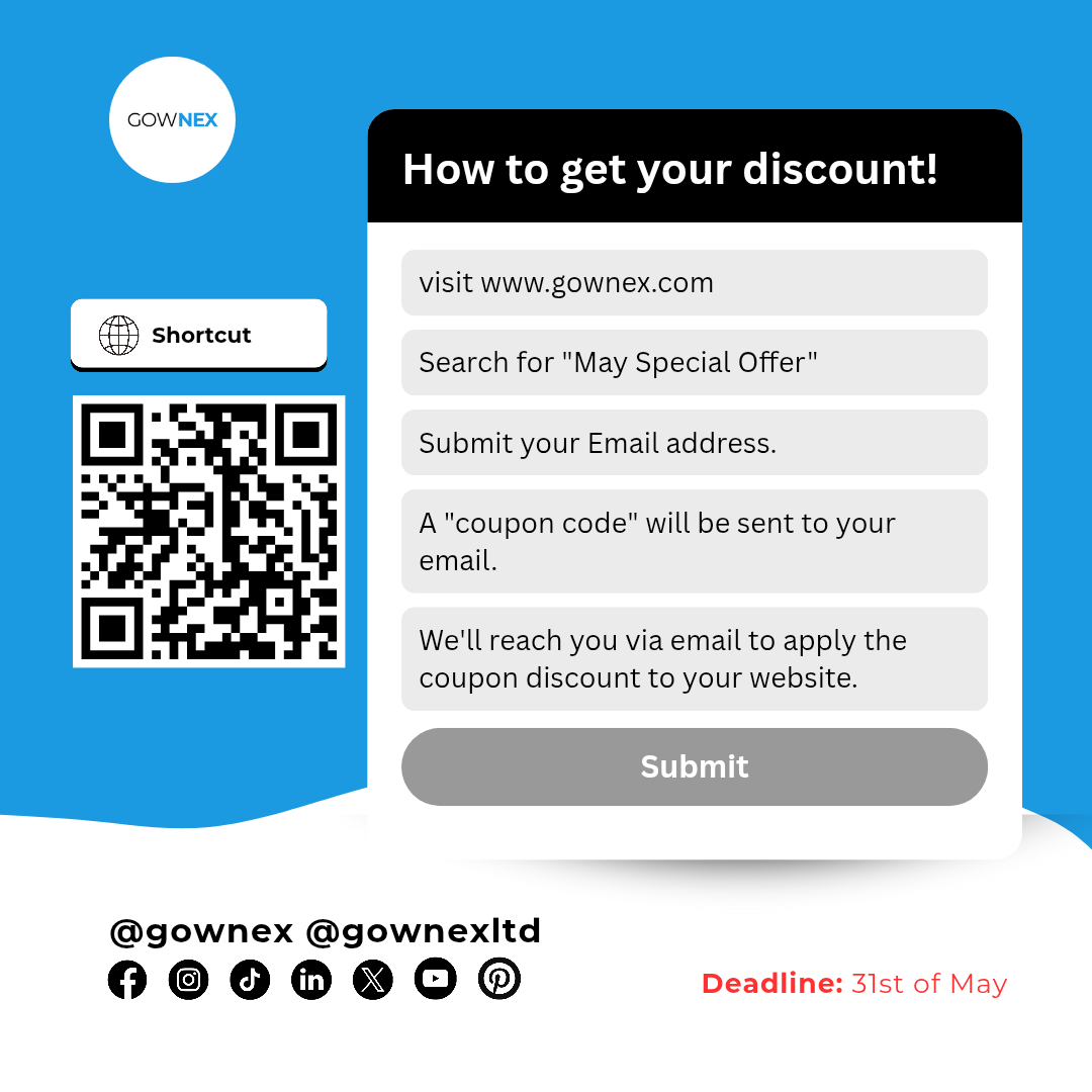 Gownex _ 20 off Website Development Original Price - Discount 